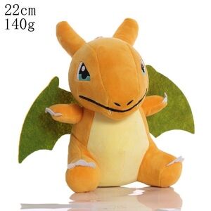 Orange and Green Stuffed Dragon Toy